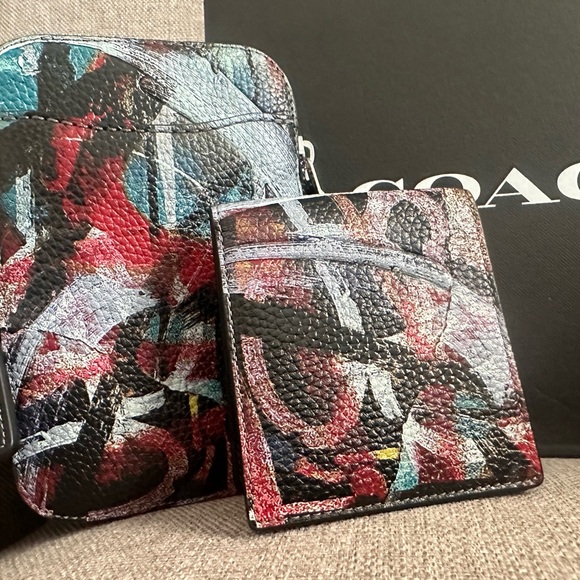 Men’s colorful Mint and Serf crossbody bag and wallet. NWT - Picture 3 of 3